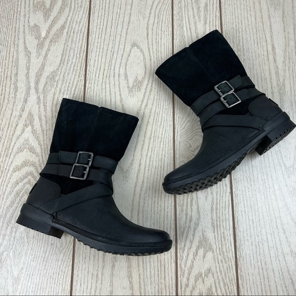 UGG Lorna Buckle Detailed Boots US6.5 Women's Black $190 - Picture 2 of 10